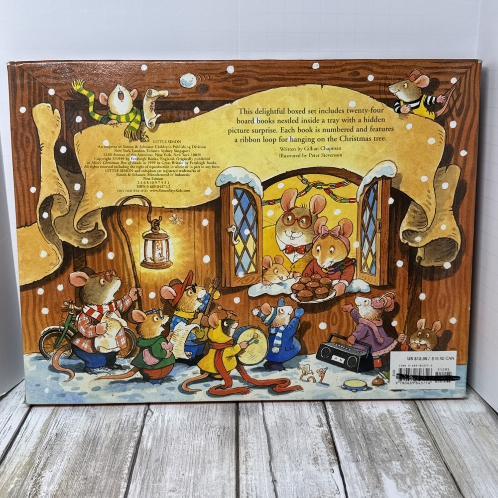 VTG Advent Calendar COUNTING TO CHRISTMAS Mice Gillian Chapman EUC 24 Mini Books - Picture 4 of 16